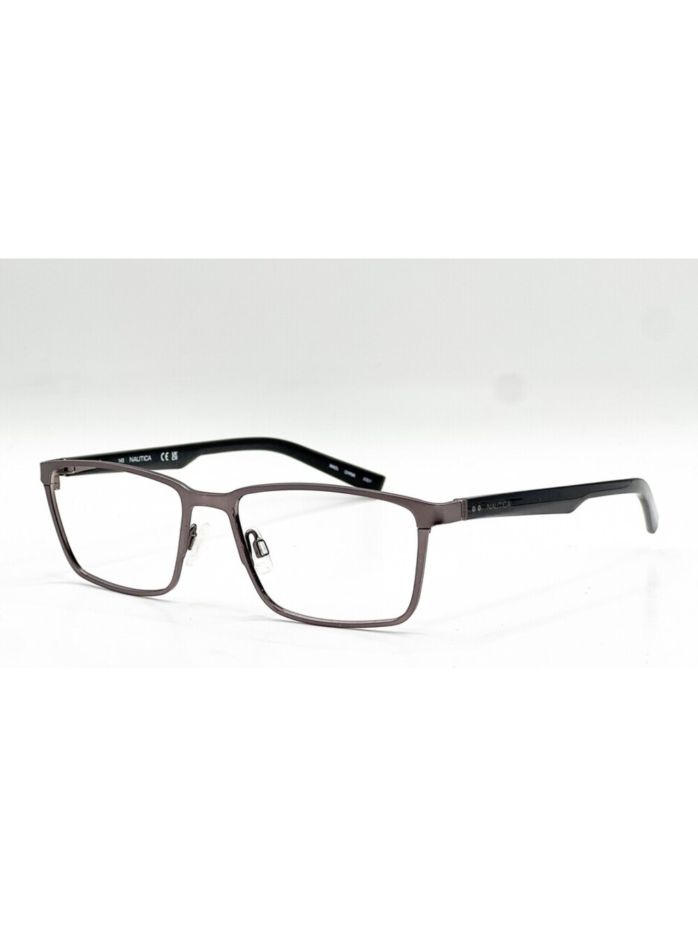 Nautica N7323 030 Matte Gunmetal Rectangle Authentic Eyeglass Frames 54-17